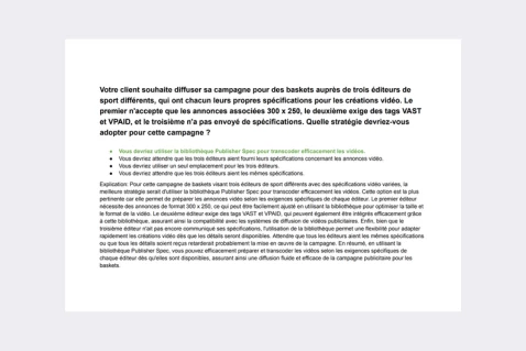 Réponses à l'Examen de Certification Campaign Manager 360 de Google Marketing Platforms file demo preview